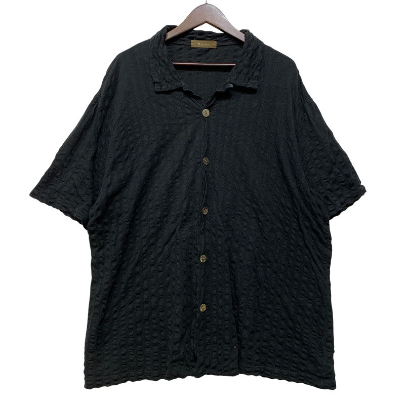【中古品】【メンズ】 Y'S FOR MEN ワイズ フォー メン HERRINGBONE OPEN COLLAR SS SHIRT ヘリンボーン オープン カラー ショートスリーブ シャツ トップス 半袖 140-260905-cs-26-izu サイズ：不明 カラー：ブラック 万代Net店