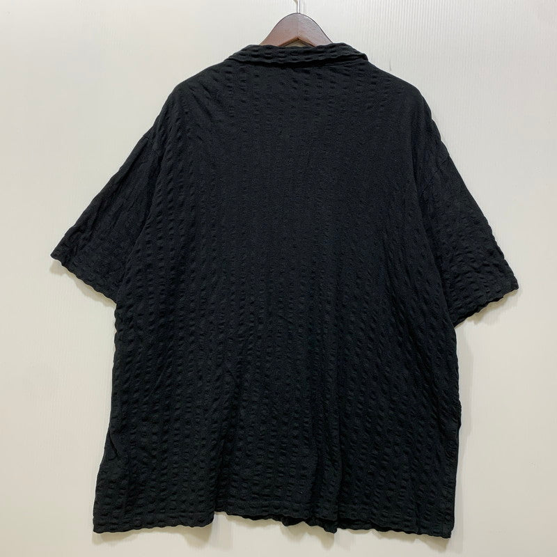 【中古品】【メンズ】 Y'S FOR MEN ワイズ フォー メン HERRINGBONE OPEN COLLAR SS SHIRT ヘリンボーン オープン カラー ショートスリーブ シャツ トップス 半袖 140-260905-cs-26-izu サイズ：不明 カラー：ブラック 万代Net店