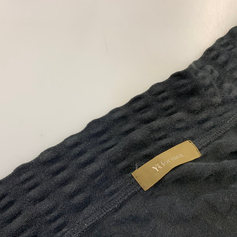 【中古品】【メンズ】 Y'S FOR MEN ワイズ フォー メン HERRINGBONE OPEN COLLAR SS SHIRT ヘリンボーン オープン カラー ショートスリーブ シャツ トップス 半袖 140-260905-cs-26-izu サイズ：不明 カラー：ブラック 万代Net店