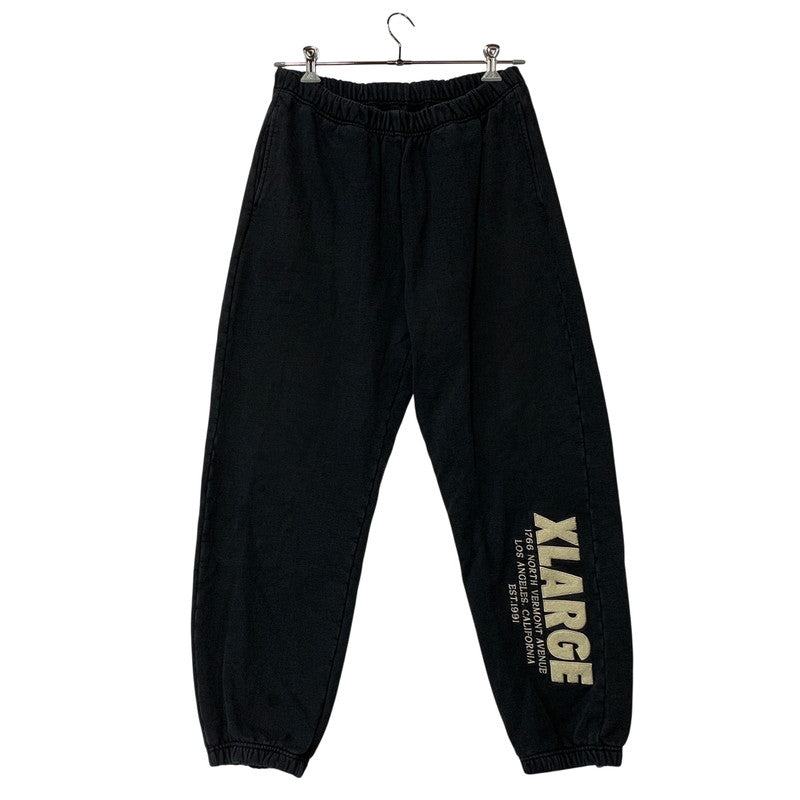 【中古品】【メンズ】 XLARGE エクストララージ 101243031016 CHENILLE LOGO SWEAT PANTS シェニール ロゴ スウェット パンツ ボトムス ズボン 153-260825-cs-08-izu サイズ：XL カラー：ブラック 万代Net店