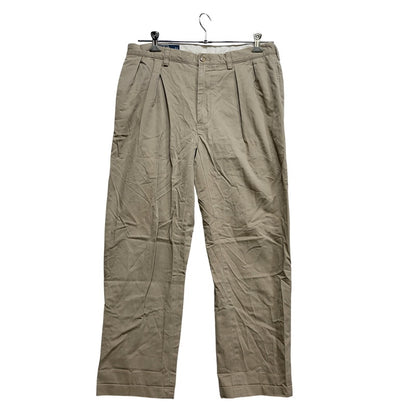 【中古品】【メンズ】 POLO BY RALPH LAUREN ポロバイラルフローレン 90S 2-TUCK タック CHINO PANTS チノ パンツ ズボン ボトムス 157-260906-ya-04-izu サイズ：34/32 カラー：ベージュ 万代Net店