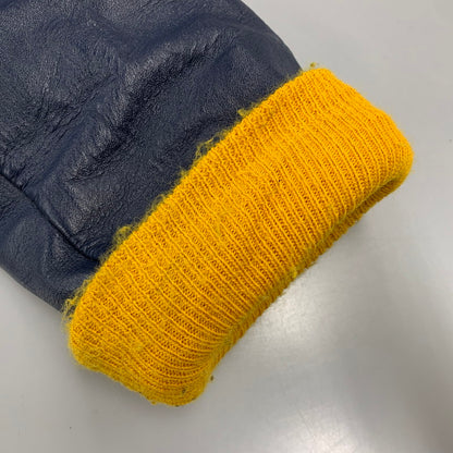 【中古品】【メンズ】 FORDHAM フォーダム 襟付き 70-80S WOOL×LEATHER VARSITY JACKET ウール レザー バーシティ ジャケット アウター 146-260825-cs-12-izu サイズ：38 カラー：ネイビー×イエロー 万代Net店