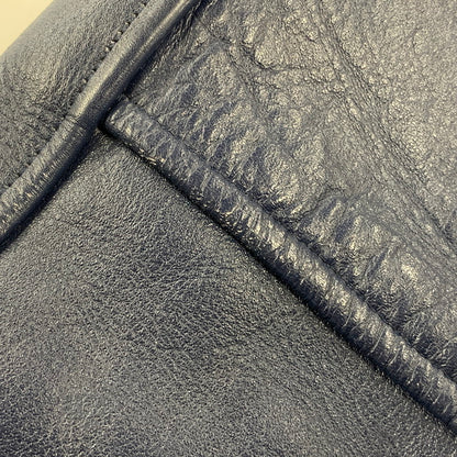 【中古品】【メンズ】 FORDHAM フォーダム 襟付き 70-80S WOOL×LEATHER VARSITY JACKET ウール レザー バーシティ ジャケット アウター 146-260825-cs-12-izu サイズ：38 カラー：ネイビー×イエロー 万代Net店