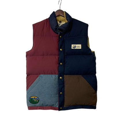 【中古品】【メンズ】 CRESCENT DOWN WORKS クレセントダウンワークス USA製 COLLAR BLOCK DOWN VEST カラー ブロック ダウン ベスト アウター 144-260825-cs-11-izu サイズ：M カラー：マルチ 万代Net店