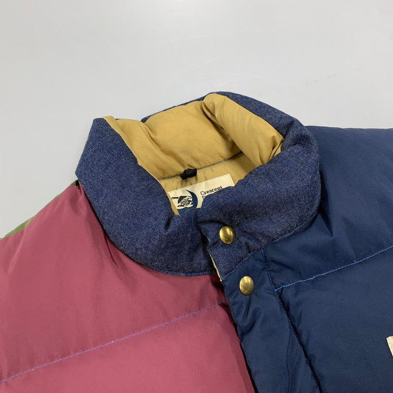 【中古品】【メンズ】 CRESCENT DOWN WORKS クレセントダウンワークス USA製 COLLAR BLOCK DOWN VEST カラー ブロック ダウン ベスト アウター 144-260825-cs-11-izu サイズ：M カラー：マルチ 万代Net店