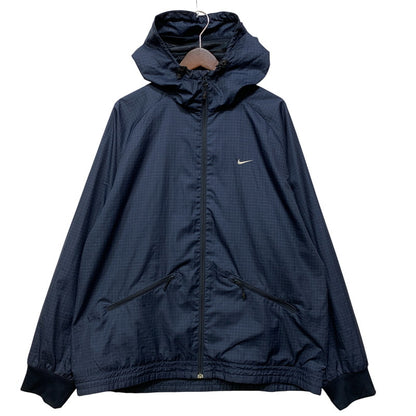【中古品】【メンズ】 NIKE ナイキ GRAPH CHECK NYLON JACKET グラフ チェック ナイロン ジャケット アウター 148-260827-yn-03-izu サイズ：XL カラー：ネイビー 万代Net店
