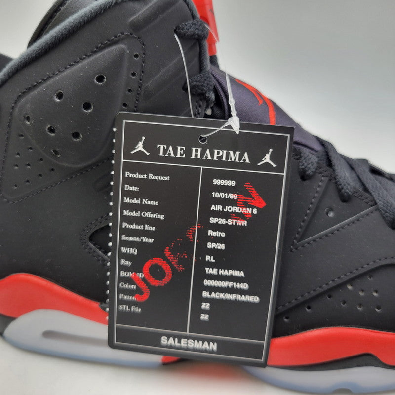 【中古美品】【メンズ】 NIKE ナイキ AIR JORDAN 6 RETRO "INFRARED SALESMAN" CT8529-001 エアジョーダン 6 レトロ スニーカー シューズ 靴 160-260826-ay-12-izu サイズ：28.5cm カラー：BLACK/LT CRIMSON 万代Net店