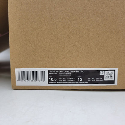 【中古美品】【メンズ】 NIKE ナイキ AIR JORDAN 6 RETRO "INFRARED SALESMAN" CT8529-001 エアジョーダン 6 レトロ スニーカー シューズ 靴 160-260826-ay-12-izu サイズ：28.5cm カラー：BLACK/LT CRIMSON 万代Net店