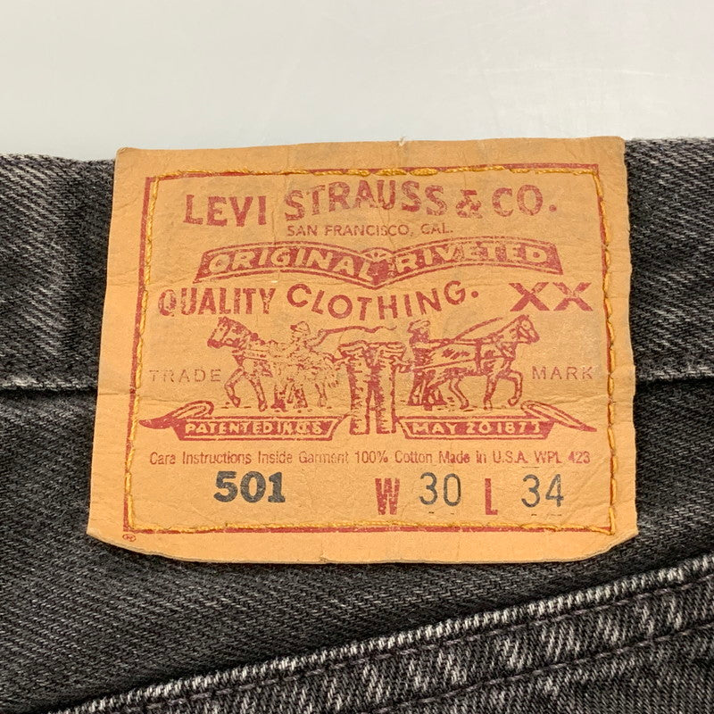 【中古品】【メンズ】 LEVI'S リーバイス 6501-0660 96年製 USA製 刻印544 90S 501 DENIM PANTS デニム パンツ ボトムス ズボン 157-260825-cs-09-izu サイズ：W30 L34 カラー：ブラック 万代Net店