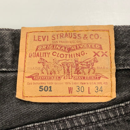 【中古品】【メンズ】 LEVI'S リーバイス 6501-0660 96年製 USA製 刻印544 90S 501 DENIM PANTS デニム パンツ ボトムス ズボン 157-260825-cs-09-izu サイズ：W30 L34 カラー：ブラック 万代Net店