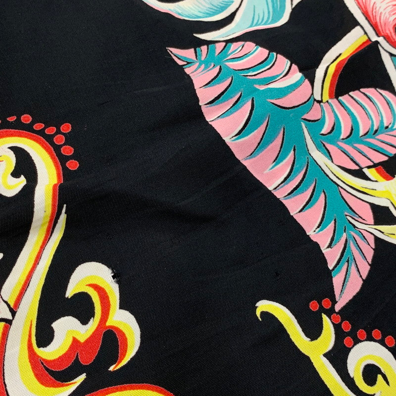 【現状渡し品】【メンズ】 SUN SURF サンサーフ RAYON HAWAIIAN SHIRT M32529 レーヨン ハワイアンシャツ 半袖 145-260903-as-40-izu サイズ：S カラー：ブラック系 万代Net店