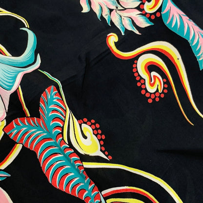 【現状渡し品】【メンズ】 SUN SURF サンサーフ RAYON HAWAIIAN SHIRT M32529 レーヨン ハワイアンシャツ 半袖 145-260903-as-40-izu サイズ：S カラー：ブラック系 万代Net店