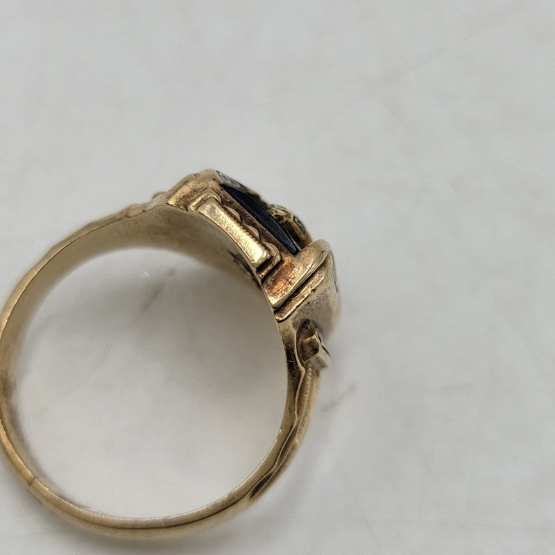 【中古品】【メンズ/レディース】 HERFF JONES ハーフジョーンズ 1966 CLASS RING ガレッジリング 指輪 アクセサリー 192-260826-ay-10-izu カラー：ゴールド×ブルー 万代Net店