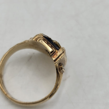 【中古品】【メンズ/レディース】 HERFF JONES ハーフジョーンズ 1966 CLASS RING ガレッジリング 指輪 アクセサリー 192-260826-ay-10-izu カラー：ゴールド×ブルー 万代Net店