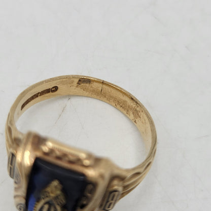 【中古品】【メンズ/レディース】 HERFF JONES ハーフジョーンズ 1966 CLASS RING ガレッジリング 指輪 アクセサリー 192-260826-ay-10-izu カラー：ゴールド×ブルー 万代Net店
