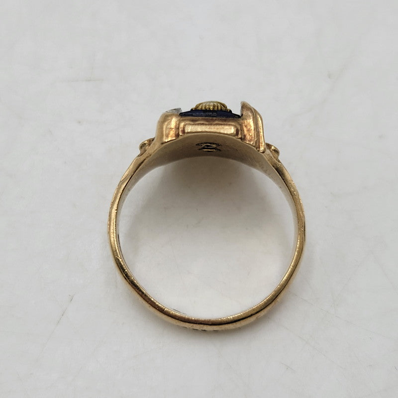 【中古品】【メンズ/レディース】 HERFF JONES ハーフジョーンズ 1966 CLASS RING ガレッジリング 指輪 アクセサリー 192-260826-ay-10-izu カラー：ゴールド×ブルー 万代Net店