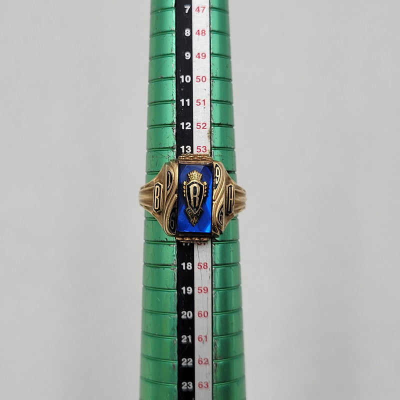 【中古品】【メンズ/レディース】 HERFF JONES ハーフジョーンズ 1966 CLASS RING ガレッジリング 指輪 アクセサリー 192-260826-ay-10-izu カラー：ゴールド×ブルー 万代Net店