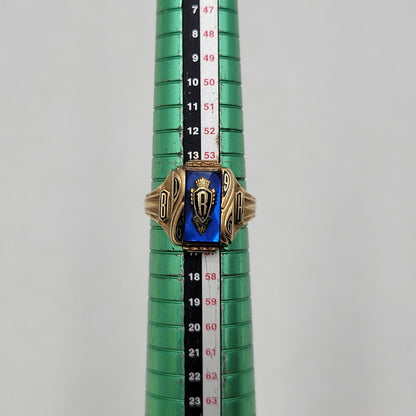 【中古品】【メンズ/レディース】 HERFF JONES ハーフジョーンズ 1966 CLASS RING ガレッジリング 指輪 アクセサリー 192-260826-ay-10-izu カラー：ゴールド×ブルー 万代Net店