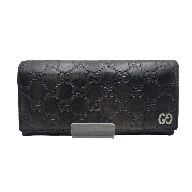 【中古品】【メンズ/レディース】 GUCCI グッチ 481727 2149 グッチ ドリアン グッチシマ ロングウォレット 長財布 181-260903-as-25-izu カラー：ブラック 万代Net店