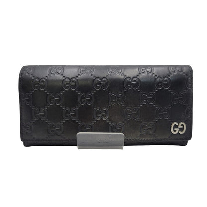 【中古品】【メンズ/レディース】 GUCCI グッチ 481727 2149 グッチ ドリアン グッチシマ ロングウォレット 長財布 181-260903-as-25-izu カラー：ブラック 万代Net店