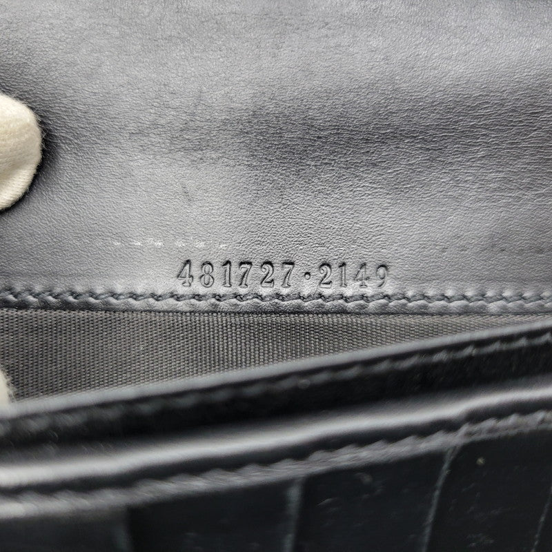 【中古品】【メンズ/レディース】 GUCCI グッチ 481727 2149 グッチ ドリアン グッチシマ ロングウォレット 長財布 181-260903-as-25-izu カラー：ブラック 万代Net店