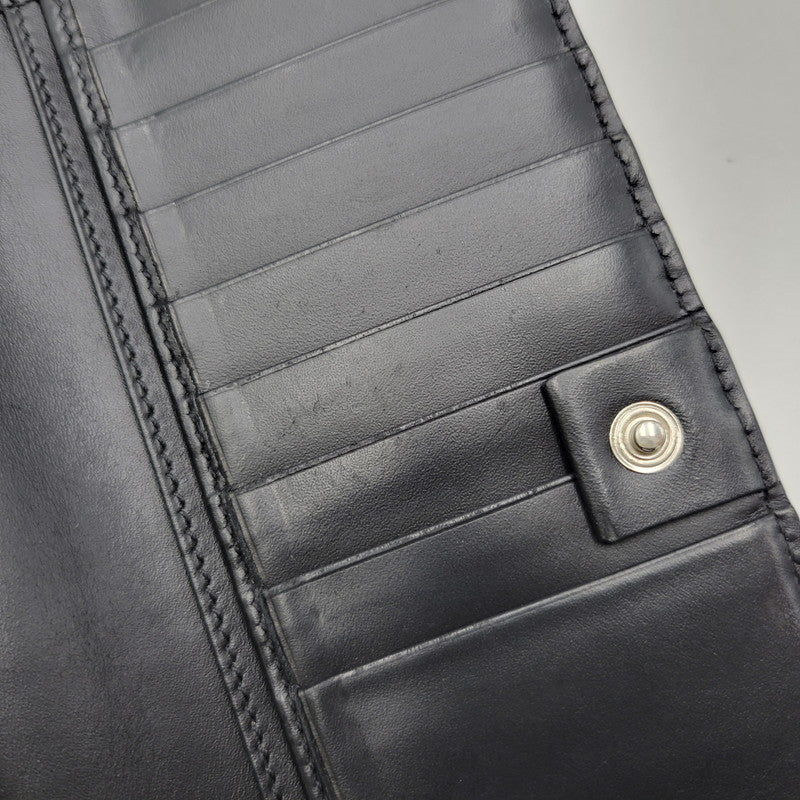 【中古品】【メンズ/レディース】 GUCCI グッチ 481727 2149 グッチ ドリアン グッチシマ ロングウォレット 長財布 181-260903-as-25-izu カラー：ブラック 万代Net店