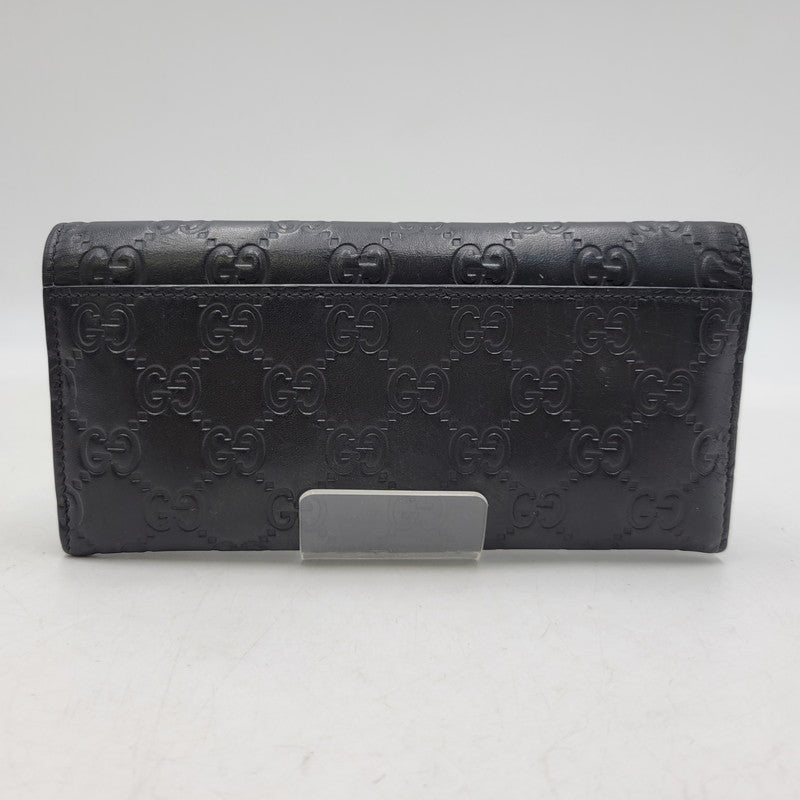 【中古品】【メンズ/レディース】 GUCCI グッチ 481727 2149 グッチ ドリアン グッチシマ ロングウォレット 長財布 181-260903-as-25-izu カラー：ブラック 万代Net店