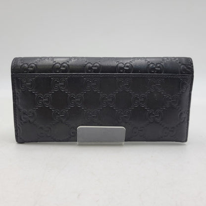 【中古品】【メンズ/レディース】 GUCCI グッチ 481727 2149 グッチ ドリアン グッチシマ ロングウォレット 長財布 181-260903-as-25-izu カラー：ブラック 万代Net店
