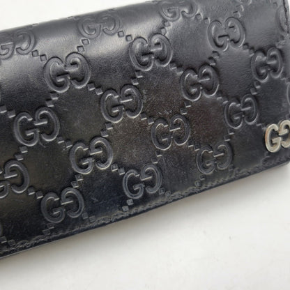【中古品】【メンズ/レディース】 GUCCI グッチ 481727 2149 グッチ ドリアン グッチシマ ロングウォレット 長財布 181-260903-as-25-izu カラー：ブラック 万代Net店