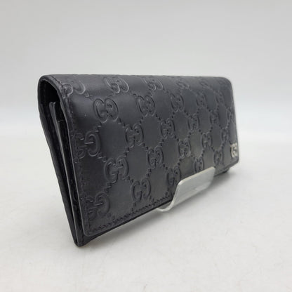 【中古品】【メンズ/レディース】 GUCCI グッチ 481727 2149 グッチ ドリアン グッチシマ ロングウォレット 長財布 181-260903-as-25-izu カラー：ブラック 万代Net店