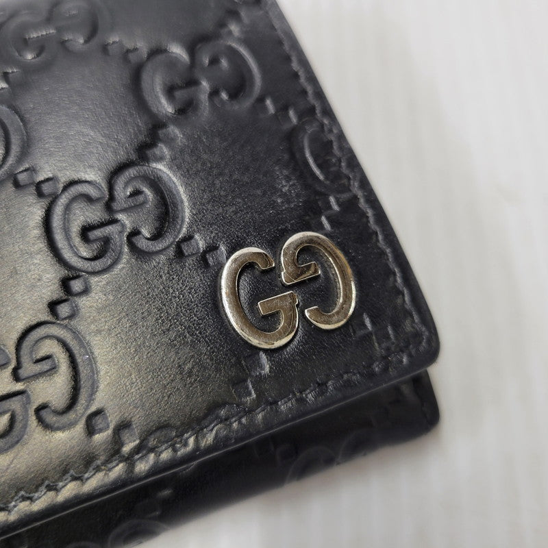 【中古品】【メンズ/レディース】 GUCCI グッチ 481727 2149 グッチ ドリアン グッチシマ ロングウォレット 長財布 181-260903-as-25-izu カラー：ブラック 万代Net店