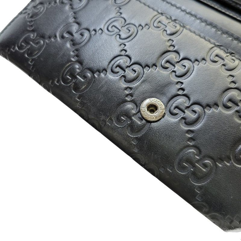 【中古品】【メンズ/レディース】 GUCCI グッチ 481727 2149 グッチ ドリアン グッチシマ ロングウォレット 長財布 181-260903-as-25-izu カラー：ブラック 万代Net店
