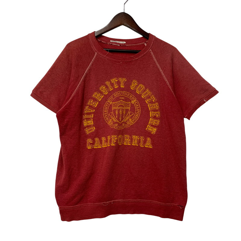 【現状渡し品】【メンズ】 USED UNIVERSITY SOUTHERN CALIFORNIA RAGLAN S S SWEAT SHIRT ラグラン ショートスリーブ スウェット シャツ トップス 半袖 146-260827-cs-03-izu サイズ：不明 カラー：レッド 万代Net店
