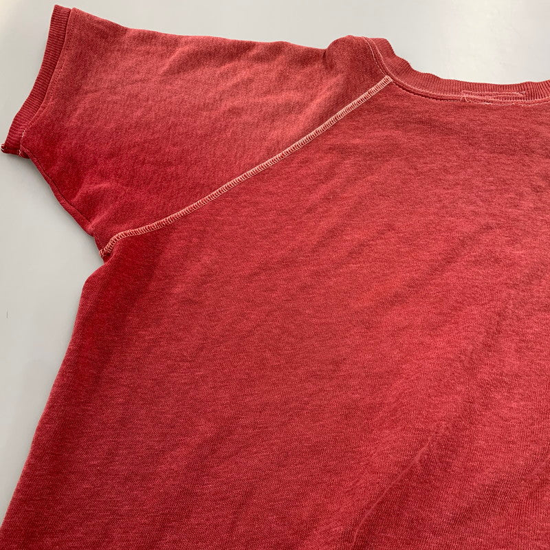 【現状渡し品】【メンズ】 USED UNIVERSITY SOUTHERN CALIFORNIA RAGLAN S S SWEAT SHIRT ラグラン ショートスリーブ スウェット シャツ トップス 半袖 146-260827-cs-03-izu サイズ：不明 カラー：レッド 万代Net店