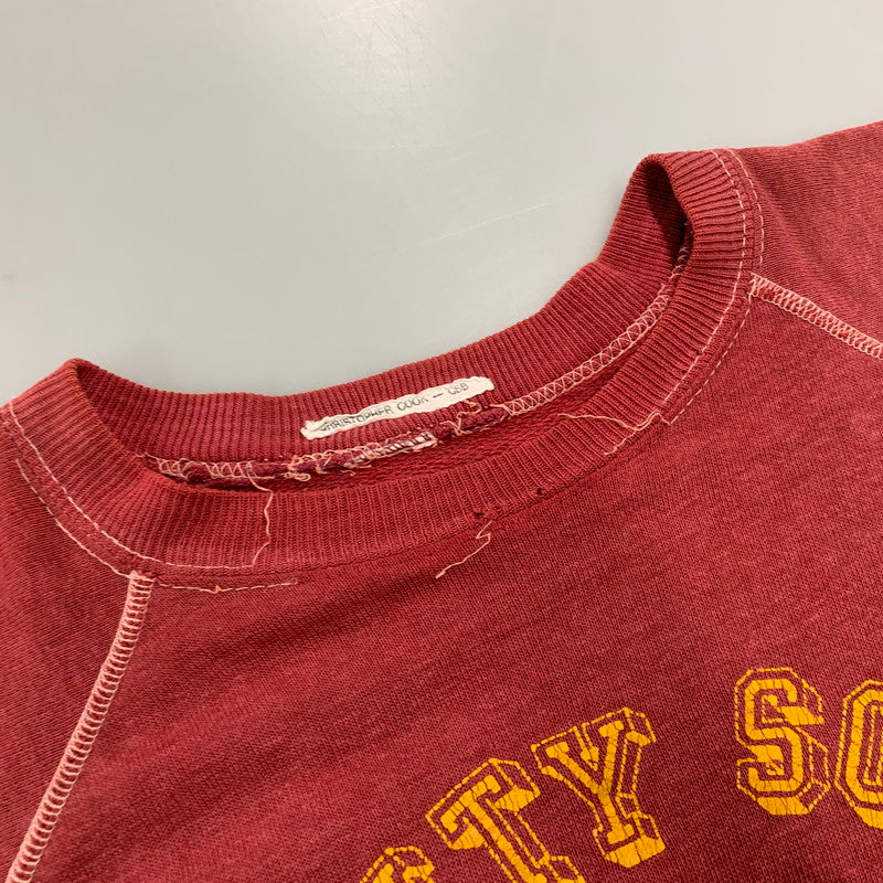 【現状渡し品】【メンズ】 USED UNIVERSITY SOUTHERN CALIFORNIA RAGLAN S S SWEAT SHIRT ラグラン ショートスリーブ スウェット シャツ トップス 半袖 146-260827-cs-03-izu サイズ：不明 カラー：レッド 万代Net店