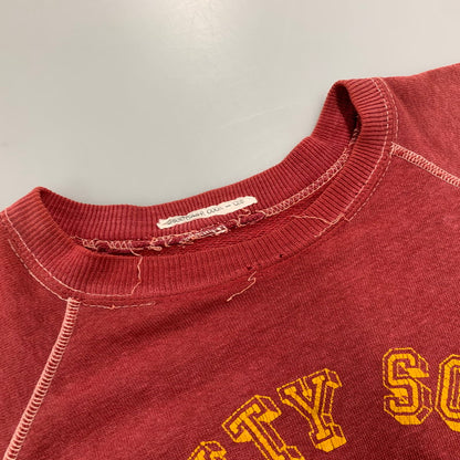 【現状渡し品】【メンズ】 USED UNIVERSITY SOUTHERN CALIFORNIA RAGLAN S S SWEAT SHIRT ラグラン ショートスリーブ スウェット シャツ トップス 半袖 146-260827-cs-03-izu サイズ：不明 カラー：レッド 万代Net店