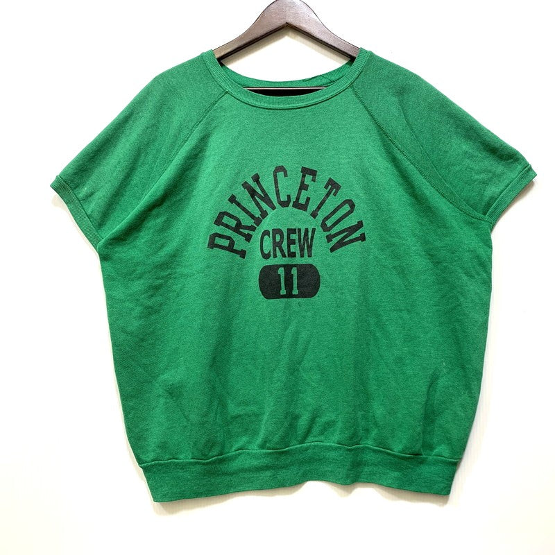 【中古品】【メンズ】 USED 推定70’S～ PRINCETON CREW 11 RAGLAN SS SWEAT SHIRT ラグラン ショートスリーブ スウェット シャツ トップス 半袖 146-260827-cs-19-izu サイズ：不明 カラー：グリーン 万代Net店