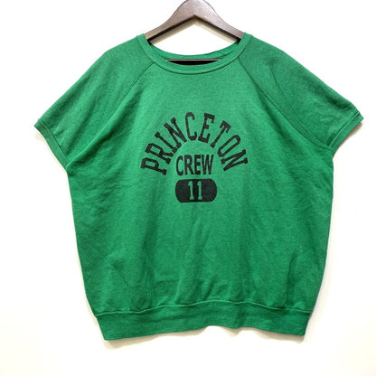【中古品】【メンズ】 USED 推定70’S～ PRINCETON CREW 11 RAGLAN SS SWEAT SHIRT ラグラン ショートスリーブ スウェット シャツ トップス 半袖 146-260827-cs-19-izu サイズ：不明 カラー：グリーン 万代Net店