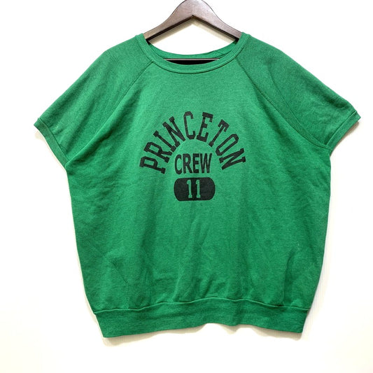 【中古品】【メンズ】 USED 推定70’S～ PRINCETON CREW 11 RAGLAN SS SWEAT SHIRT ラグラン ショートスリーブ スウェット シャツ トップス 半袖 146-260827-cs-19-izu サイズ：不明 カラー：グリーン 万代Net店