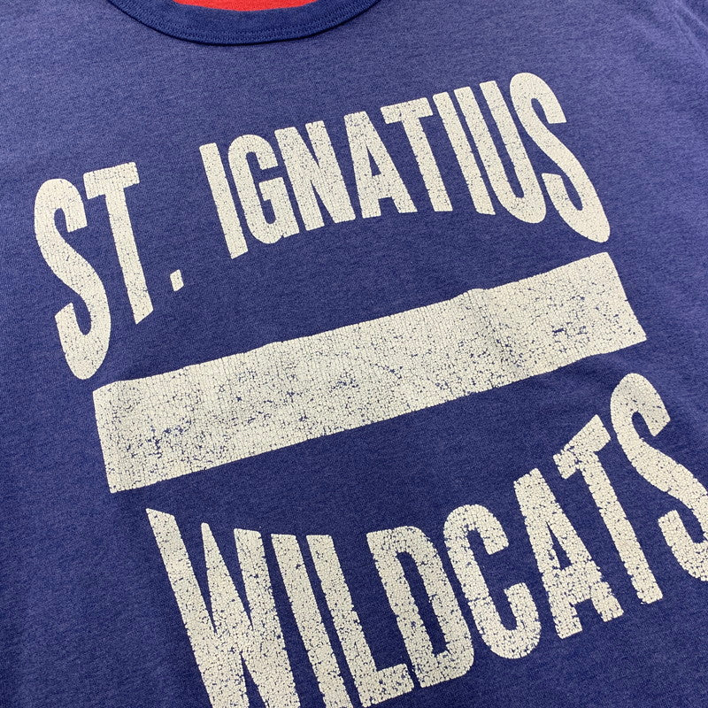 【中古品】【メンズ】 USED ST.IGNATIUS WILDCATS REVERSIBLE TEE リバーシブル Tシャツ トップス 半袖 146-260827-cs-02-izu サイズ：不明 カラー：ネイビー/レッド 万代Net店