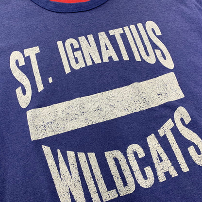 【中古品】【メンズ】 USED ST.IGNATIUS WILDCATS REVERSIBLE TEE リバーシブル Tシャツ トップス 半袖 146-260827-cs-02-izu サイズ：不明 カラー：ネイビー/レッド 万代Net店