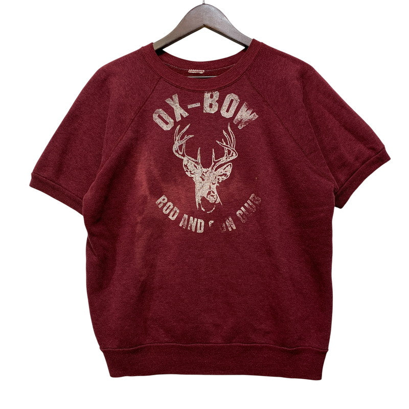 【中古品】【メンズ】 USED OX-BOW RAGLAN SS SWEATSHIRT ラグラン ショートスリーブ スウェットシャツ トップス 半袖 146-260905-cs-23-izu サイズ：不明 カラー：レッド 万代Net店