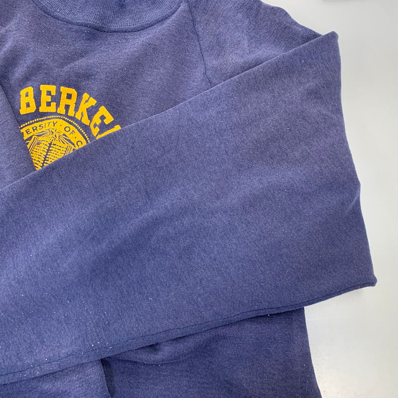 【中古品】【メンズ】 JERZEES BY RUSSELL ジャージーズ バイ ラッセル USA製 80’S U.C.BERKELEY RAGLAN LS SWEAT SHIRT ラグラン ロングスリーブ スウェット シャツ トップス 長袖 146-260905-cs-22-izu サイズ：L カラー：ネイビー 万代Net店