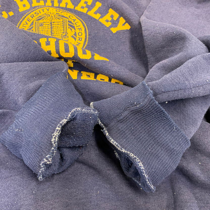 【中古品】【メンズ】 JERZEES BY RUSSELL ジャージーズ バイ ラッセル USA製 80’S U.C.BERKELEY RAGLAN LS SWEAT SHIRT ラグラン ロングスリーブ スウェット シャツ トップス 長袖 146-260905-cs-22-izu サイズ：L カラー：ネイビー 万代Net店