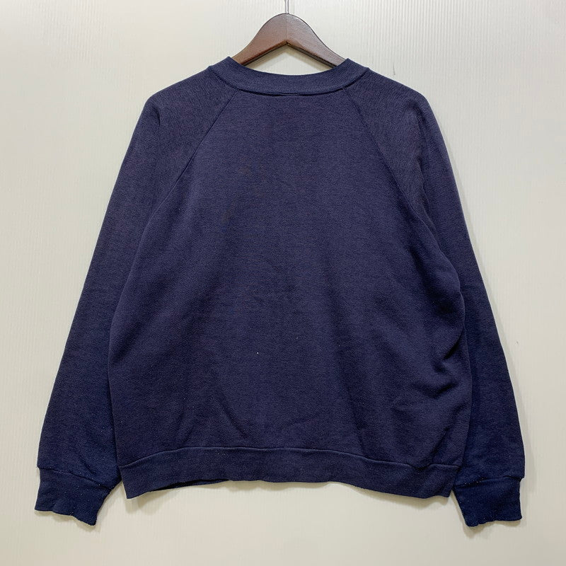 【中古品】【メンズ】 JERZEES BY RUSSELL ジャージーズ バイ ラッセル USA製 80’S U.C.BERKELEY RAGLAN LS SWEAT SHIRT ラグラン ロングスリーブ スウェット シャツ トップス 長袖 146-260905-cs-22-izu サイズ：L カラー：ネイビー 万代Net店