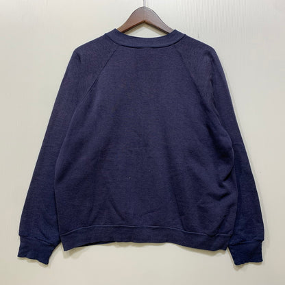 【中古品】【メンズ】 JERZEES BY RUSSELL ジャージーズ バイ ラッセル USA製 80’S U.C.BERKELEY RAGLAN LS SWEAT SHIRT ラグラン ロングスリーブ スウェット シャツ トップス 長袖 146-260905-cs-22-izu サイズ：L カラー：ネイビー 万代Net店