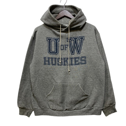 【中古品】【メンズ】 RUSSEL ラッセル 金タグ後期 U OF W HUSKIES PULLOVER HOODIE プルオーバー フーディー トップス 長袖 146-260827-cs-20-izu サイズ：M カラー：グレー 万代Net店