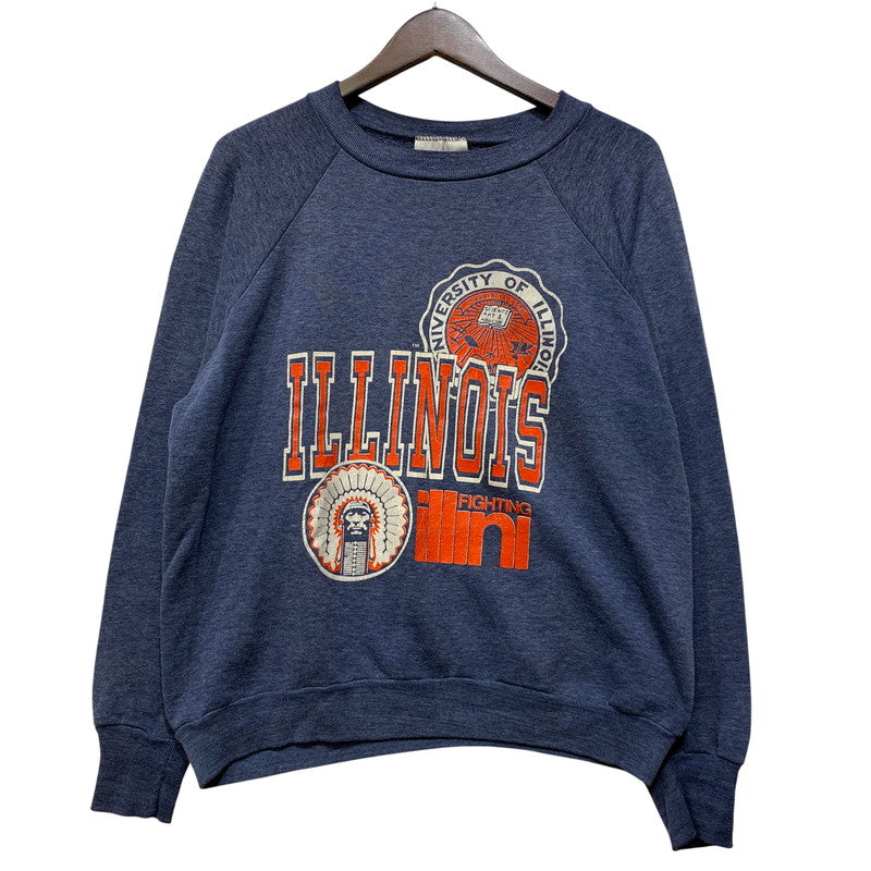 【現状渡し品】【メンズ】 HEALTHKNIT ヘルスニット ILLINOIS RAGLAN SWEAT SHIRT ラグラン スウェットシャツ USA製 146-260903-as-35-izu サイズ：L カラー：ネイビー系 万代Net店