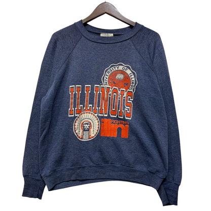 【現状渡し品】【メンズ】 HEALTHKNIT ヘルスニット ILLINOIS RAGLAN SWEAT SHIRT ラグラン スウェットシャツ USA製 146-260903-as-35-izu サイズ：L カラー：ネイビー系 万代Net店