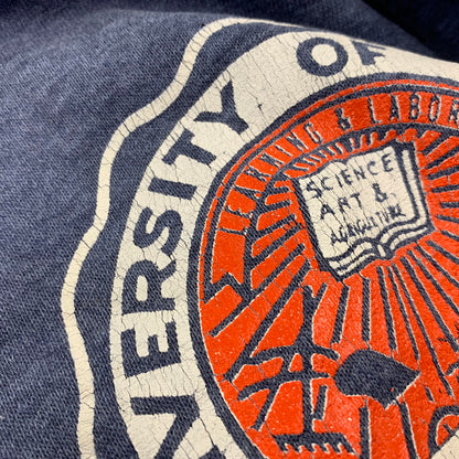 【現状渡し品】【メンズ】 HEALTHKNIT ヘルスニット ILLINOIS RAGLAN SWEAT SHIRT ラグラン スウェットシャツ USA製 146-260903-as-35-izu サイズ：L カラー：ネイビー系 万代Net店